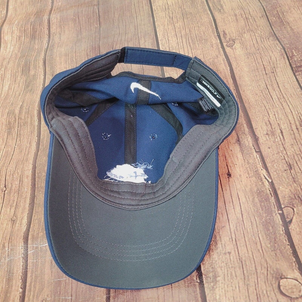 Nike Mens Hat Blue OS Harmony Golf Preserve‎ Logo Adjustable Troon Golf - Picture 5 of 13